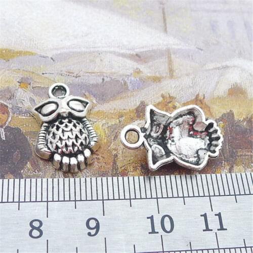 OWL Cute Animal Charm Pendants Jewelry Making Finding DIY Bracelet Necklace Earring Accessories Handmade 5pcs