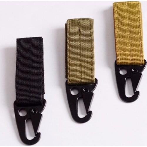 Tactical Carabiner Backpack Hooks Olecranon Molle Hook Survival Gear Nylon Keychain Clasp Outdoor Hunting Clothing Accessories