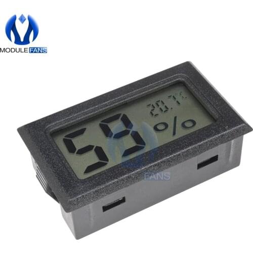 Mini Black Digital LCD Display Thermometer Hygrometer Temperature Indoor Convenient Temperature Sensor Humidity Meter Instrument