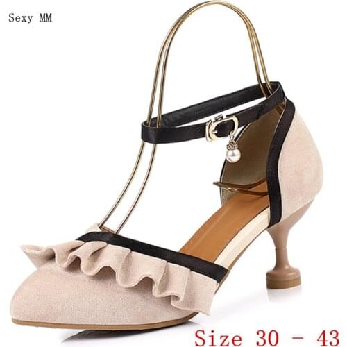 Pumps Women Oxfords Career D'Orsay Shoes Stiletto High Heels Woman High Heel Shoes Small Plus Size 30 31 32 33 - 40 41 42 43