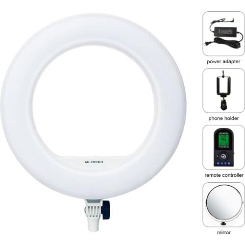 Yidoblo AX-480EII 5500K Warm & Cold Bi-color Camera Photo/Studio/Phone/Video 18'' 240 LED Ring Light LED Lamp Makeup Ring lamp