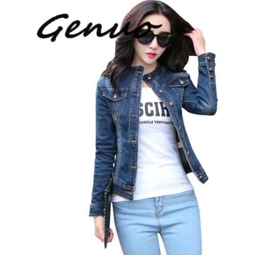 Fashion New Women Basic Coats Arrival Womens Denim Jackets Vintage Casual Single Breasted Coat Female Jean Jacket Outerwear