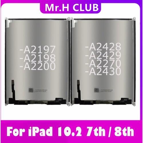 Original OEM LCD Screen Display Glass Panel For Apple iPad 7 10.2 2019 7th Gen A2198 A2200 A2270 A2428 A2429 Repair Replacement