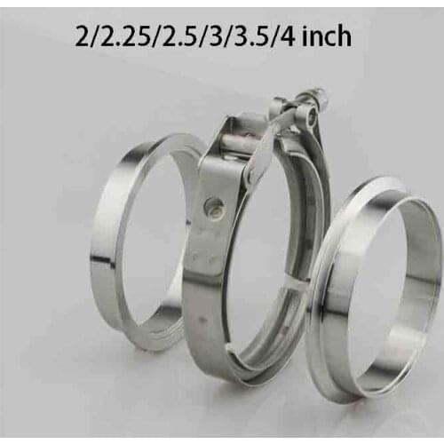 2/2.25/2.5/3/3.5/4 inch V-Band Clamp Male/Female Flange Kit V-band Turbo Exhaust Pipes Car Accessories