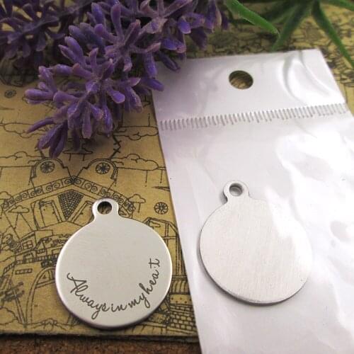 20pcs--" in my heart"stainless steel charms more style for choosing DIY Charms pendants for necklace