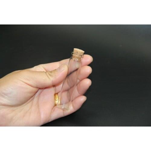 200pcs 16*65mm 6ml Glass Bottles with Cork Empty Glass pices magic food potion Bottles Glass Jars Vial for Home Holiday Wedding