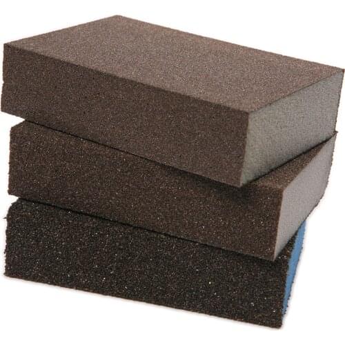 6Pcs/Lot Polishing Sanding Sponge Block Pad Set Sandpaper Assorted Grit 100 180 320 For Dry&Wet Grinding Sandpaper 70*100*26mm