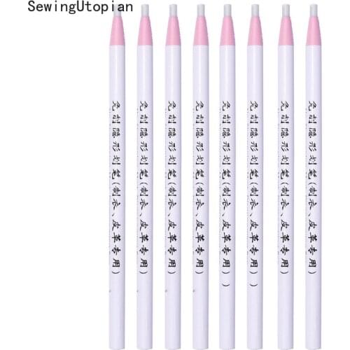 8PCS Sewing Marker Pencil Cut Free Fabric Invisible Tailors Chalk Needlework Dressmaker Craft Marking Pen Sewing Accessories