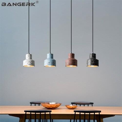 American Industrial Vintage LED Pendant Light Loft Style Cement Hanging Lamp Restaurant Home Decor Lighting Hanglamp Fixtures
