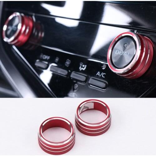 Car Air conditioning knob ring button decoration ring for totyota 8th Camry 2018 2019 2020 Car decorative audio adjusting ring