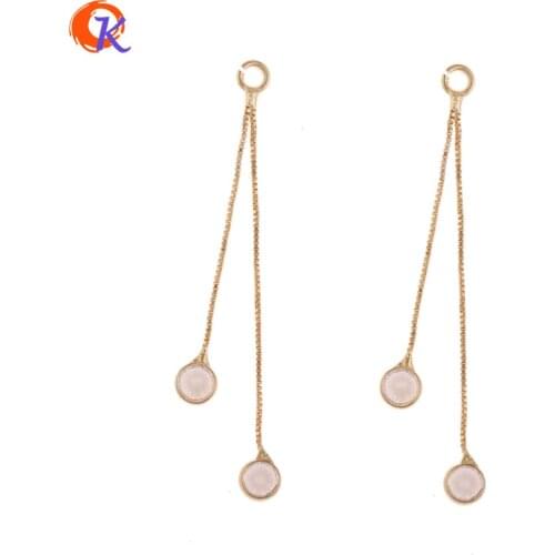 Cordial Design 20Pcs 5*48MM Jewelry Accessories/DIY Making/Genuine Gold Plating/Rhinestone Pendant/Hand Made/Earring Findings