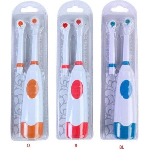 Rotary Automatic Oral Hygiene Electric Toothbrush Heads Set Battery Operated