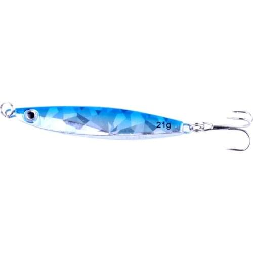 HENGJIA 1pcs 21g Lead Head metal hard fishing lure 6 # Hook 7cm deep sea water sinking fishing tackle