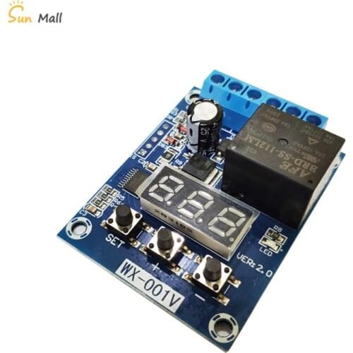 DC 12V/24 power supply,0-100V voltage detection relay, 12A charge and discharge voltage monitoring/upper and lower limit control