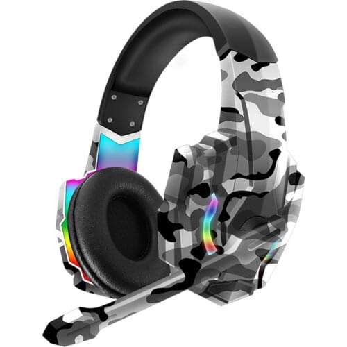 Karler G9600 Stereo Rgb Gaming Oyuncu Mikrofonlu Kulaklık Kamuflaj Renkli Işıklı Ps4-Xbox-Pc-Tablet GAMİNG