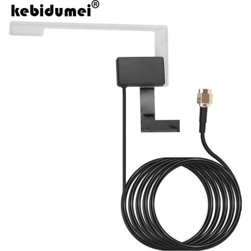 Kebidumei SMB/SMA Connector Vehicle Active Antenna Universal DAB Digital Car Radio Aerial with RF Amplifier Strong Stable Signal