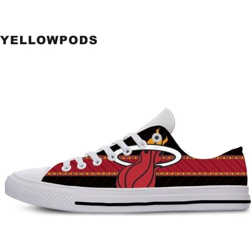Flats Classic Canvas Shoes Heat Miami Basketball Fans Women Woman White Flats 3D Print Casual Fashion Shoes
