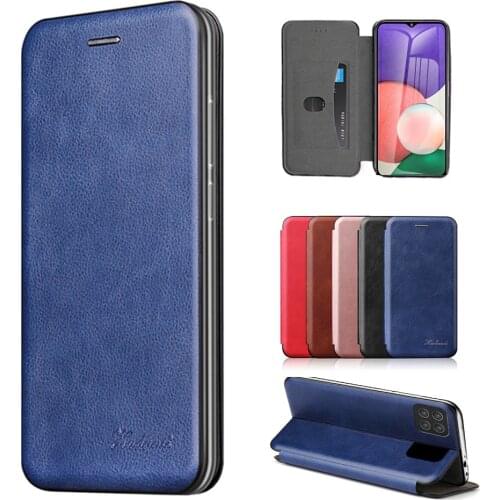 Leather Phone Case For Samsung Galaxy A22 5G 6.6" Shockproof Armor Cover For Samsun Galaxi A22 A 22 Magnetic Book Stand Coque