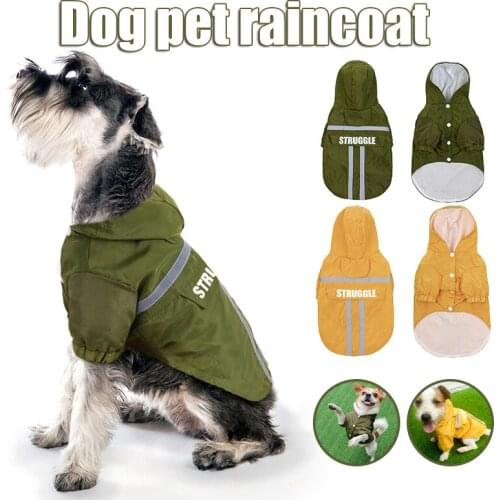 Summer Outdoor Puppy Pet Rain Coat S-xxl Hoody Waterproof Jackets Pu Raincoat For Dogs Cats Apparel Clothes Support Dropshipping