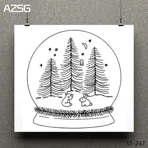 AZSG Magic ball Clear stamps/Seals scrapbooking photo album Decorative Card Making/Album Silicone Decoration crafts