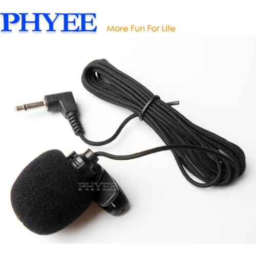 Portable Mono External Microphone Bluetooth Handsfree 2.5m Braided Cable Clip-on 3.5mm Aux-in Audio Mic For Car Radio PC Laptop
