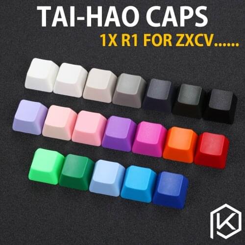 Taihao abs blank keycaps blank 1u 1x r1 r1 for diy gaming mechanical keyboard esc function white grey beige red blue red