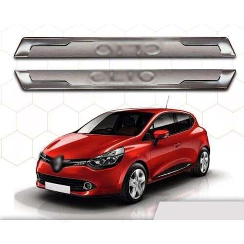 Renault Clio 4 For Chrome Front Door Sill 2 Piece-HB/SW