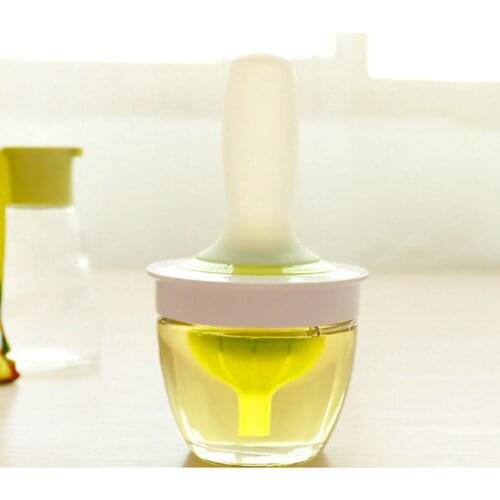 Basting Brushes BBQ Silicone Brush Barbecue Gadget Kitchen Cooking Tools Honey Olive Oil Pastry Brush with Glass Bottle