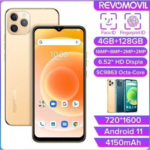 Global Version X12 Smartphone 4GB 64GB 6.52"HD Screen +4150mAh Octa Core Android11 Mobile Phone 13M/8M AI Triple Camera Phone