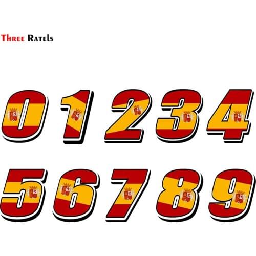 Three Ratels FTC-875# Car Styling Racing Number Camouflage Sticker Motocross Auto Stickers Bike Waterproof decals