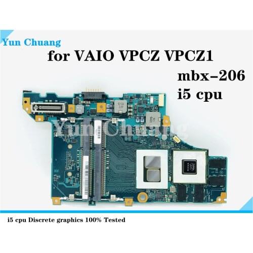 Yun Chuang For Sony Vaio VPCZ1 Laptop Motherboard A1754735A MBX-206 Main Board i5 CPU DDR3 fully tested