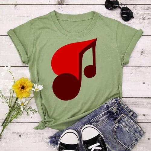 Music Womens T-shirt T-shirt short sleeve print casual womens clothing tops graphic T-shirt women TX9351