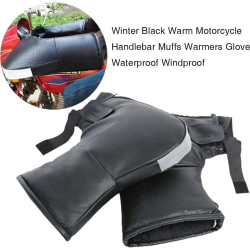 Winter Warm Motorcycle Handlebar Cover Thick Warm Electric Straddle Tricycle Handle Electric Car Gloves Muffs Warmers