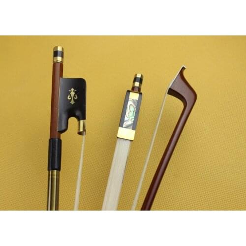 2pcs New PRO 4/4 Superior Brazilwood Cello Bows ebony frog Inlaid flower