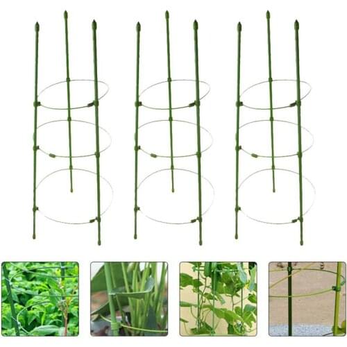 3 Sets Plant Support Cages Garden Stakes Tomato Vine Cages Supports Trellis Garden Supplies