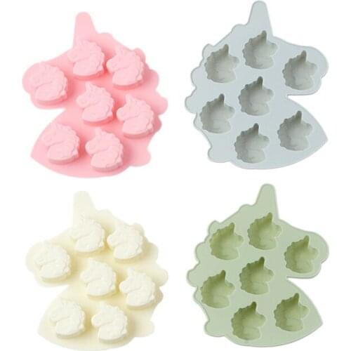 7 Unicorn DIY Silicone Mold Chocolate Fondant Silicon Molds Cake Decoration Accessories Silicone Bakeware Baking Tools