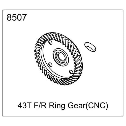 ZD racing EX07 accessories super sports car 1/7 original accessories front and rear universal 8507 differential gear