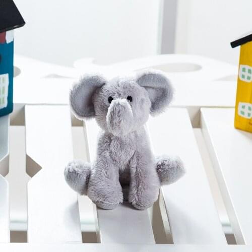 Baby Toys Mini Animal Stuffed Soft Doll Gifts Elephant with animal sound, 10CM