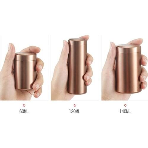 Travel Portable Stainless Steel Sealed Tea Caddy Mini Aluminum Storage Boxes Leaves Container Coffee Powder Organizer Cans