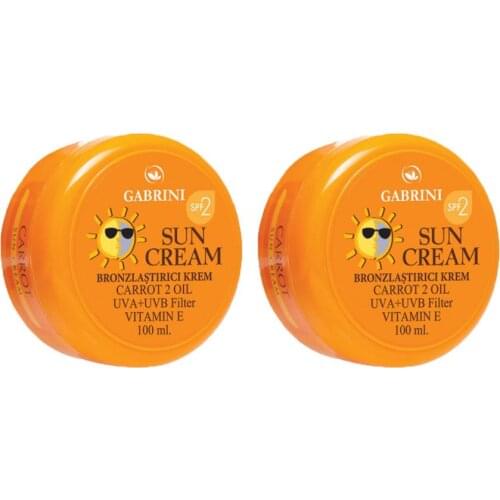Gabrini Havuç Özlü Bronzlaştırıcı Krem 2 ADET * 100 ML