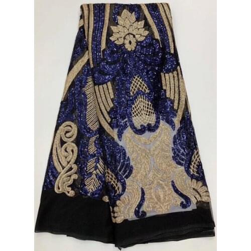 Beautiful Nigerian French Lace Fabric African sequins Lace Fabric SYJ-12362 For fashion dress