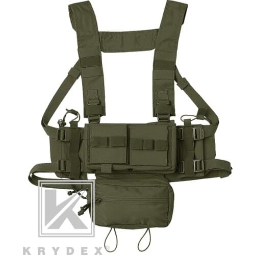 KRYDEX MK3 Tactical Classis Chest Rig For Spiritus Airsoft Hunting Mini Ranger Military Carrier Vest w/ Magazine Pouch RG Color