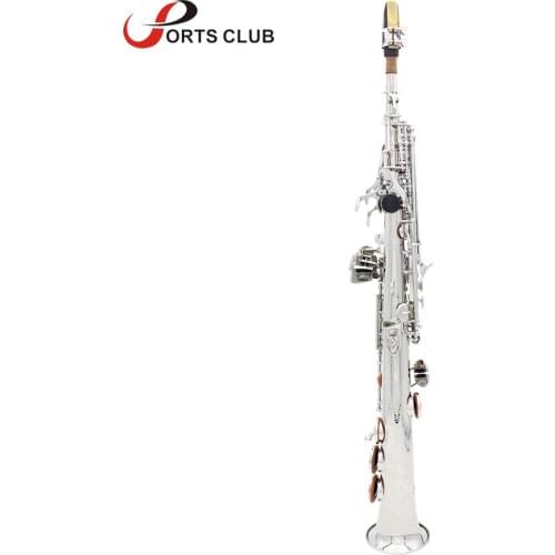 LADE High-quality Brass Bb Soprano Saxophone SAX Beautiful Lacquered Gold Body and Keys with Lubricating