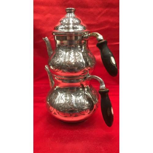 DOLBOVI Copper Tea Handmade Real Copper Tea i Embroidered Authentic Carving Honeycomb Embroidery Arabic Moroccan Turkish Gift teapot broach blooming tea tea gift blooming tea portable tea cup with strainer sake tibetan