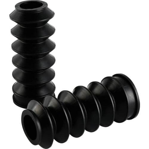 Motorcycle Black Left Right Pair Rubber Fork Gaiters Gaitors Fork Boots Fit For Honda VT750 Replacement