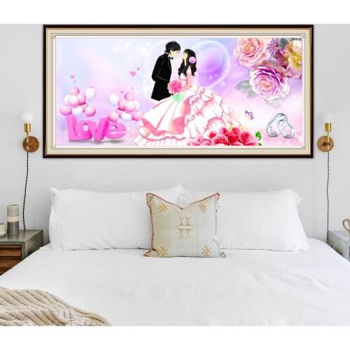 DIY Eternal Love Diamond Painting Couple Full Square Round Scenery Flower Diamond Mosaic Diamonds Embroidery Wedding Home Decor