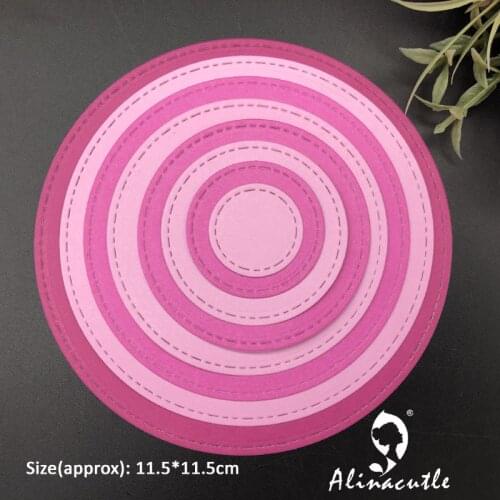 Metal Cutting Die Cut Nesting Circle Set Round Frame Scrapbooking Paper Craft Handmade Album Card Punch Art Alinacutle