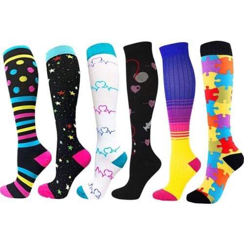 Compression Socks Men Women Varicose Veins Diabete Edema Nursing Golf Tube Compression Socks Cycling Long Pressure Stockings