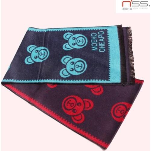 2020 Autumn and winter Korean bear head design scarf thickened long winter double use student imitation cashmere warm scarf