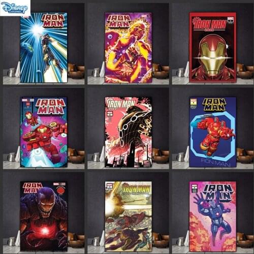 Marvel Iron Man Posters and Prints Classic Movie Avengers Superhero Canvas Painting Wall Art Picture Living Room Decor